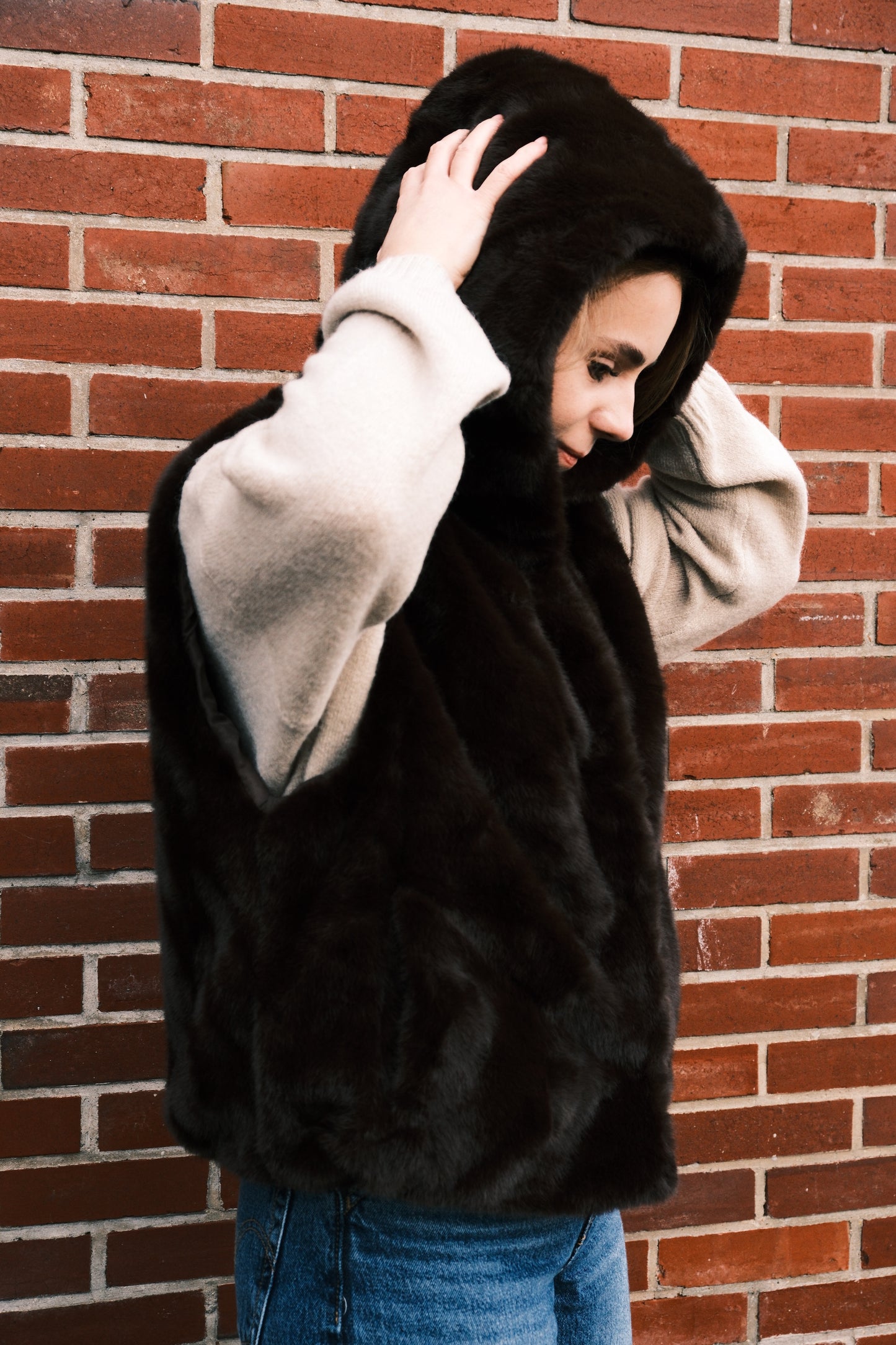 Fourrure sans manche