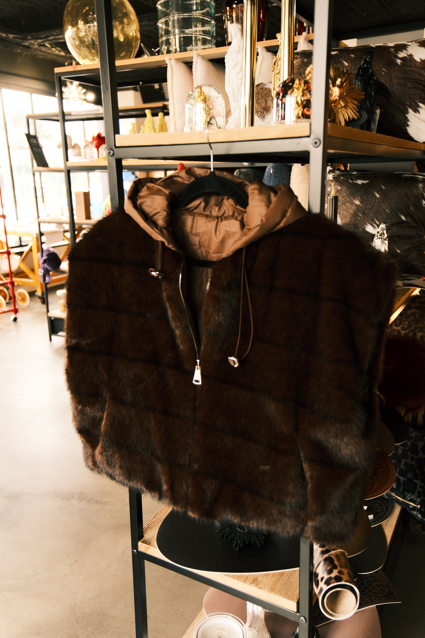 Veste fourrure sans manches