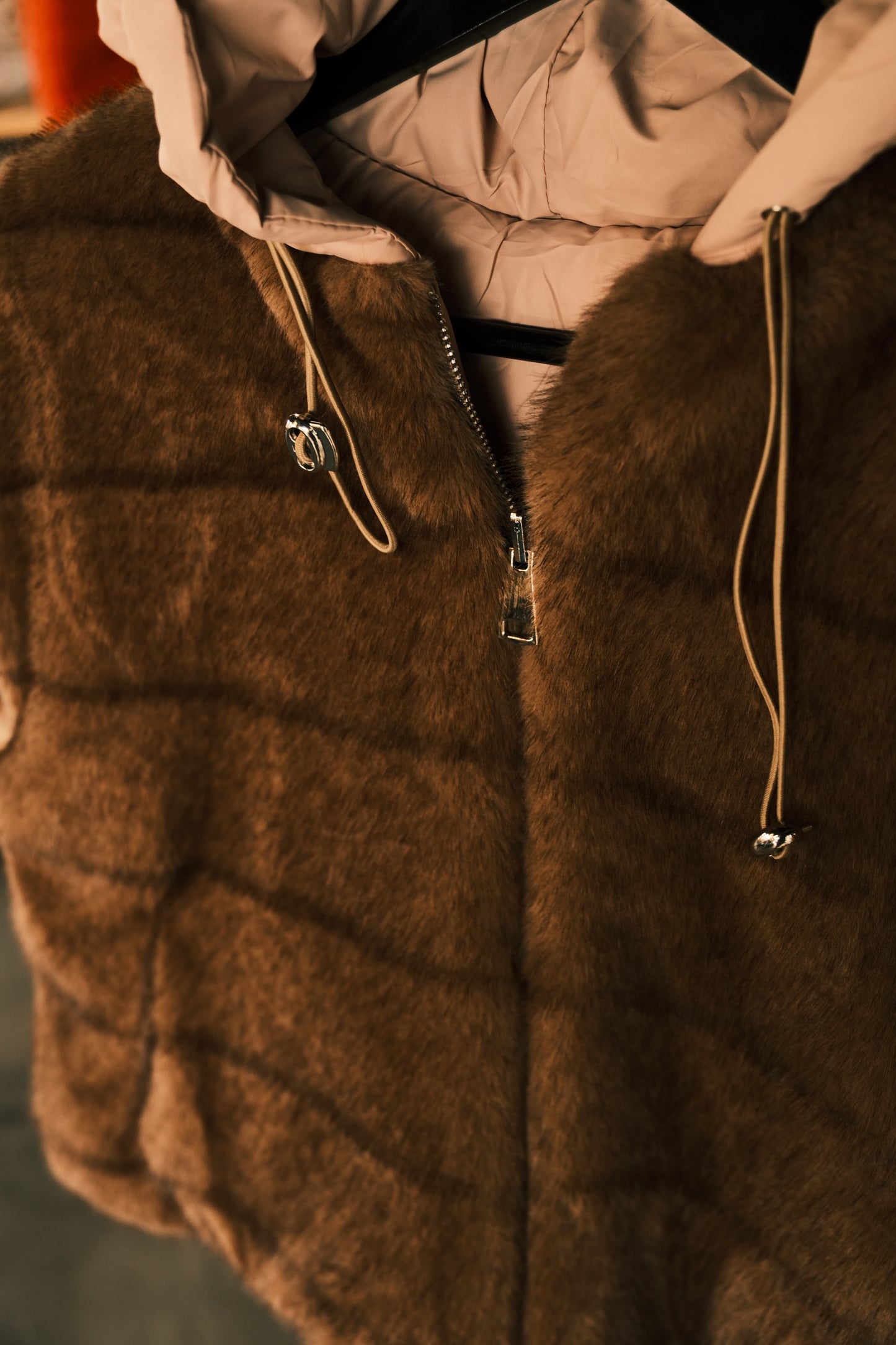 Veste fourrure sans manches