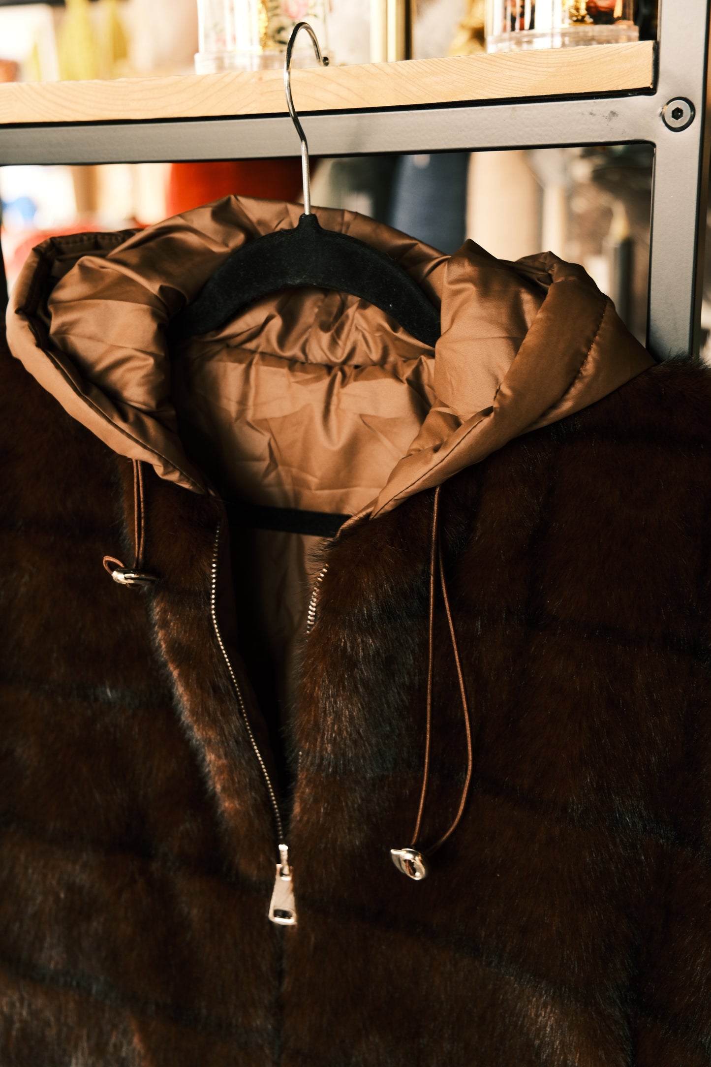 Veste fourrure sans manches