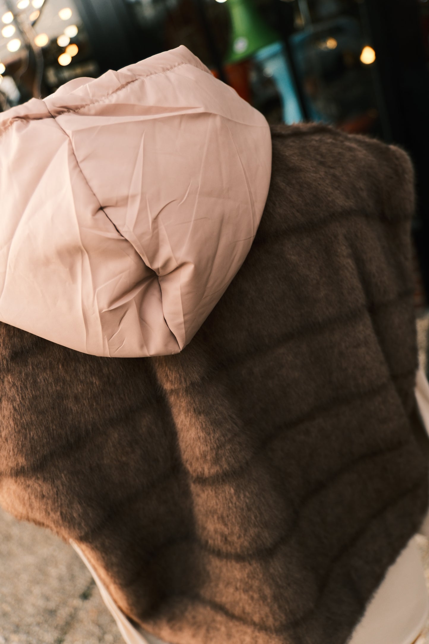 Veste fourrure sans manches