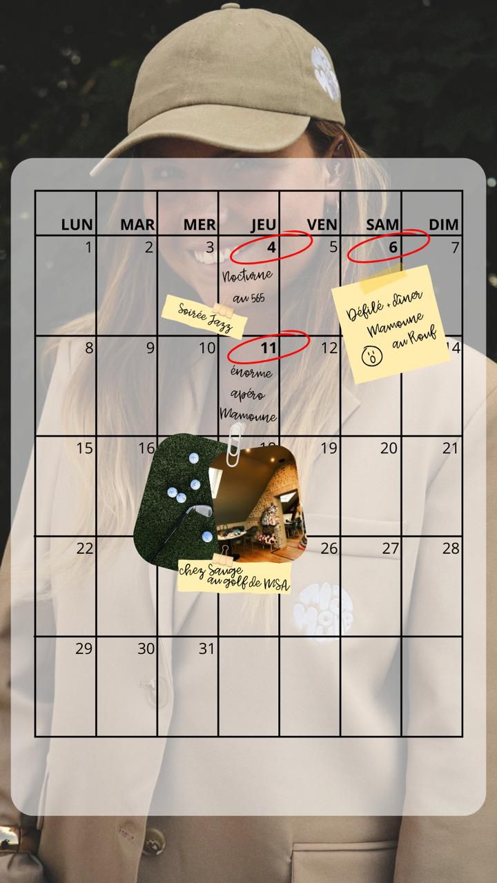 Calendrier des événements Mamoune