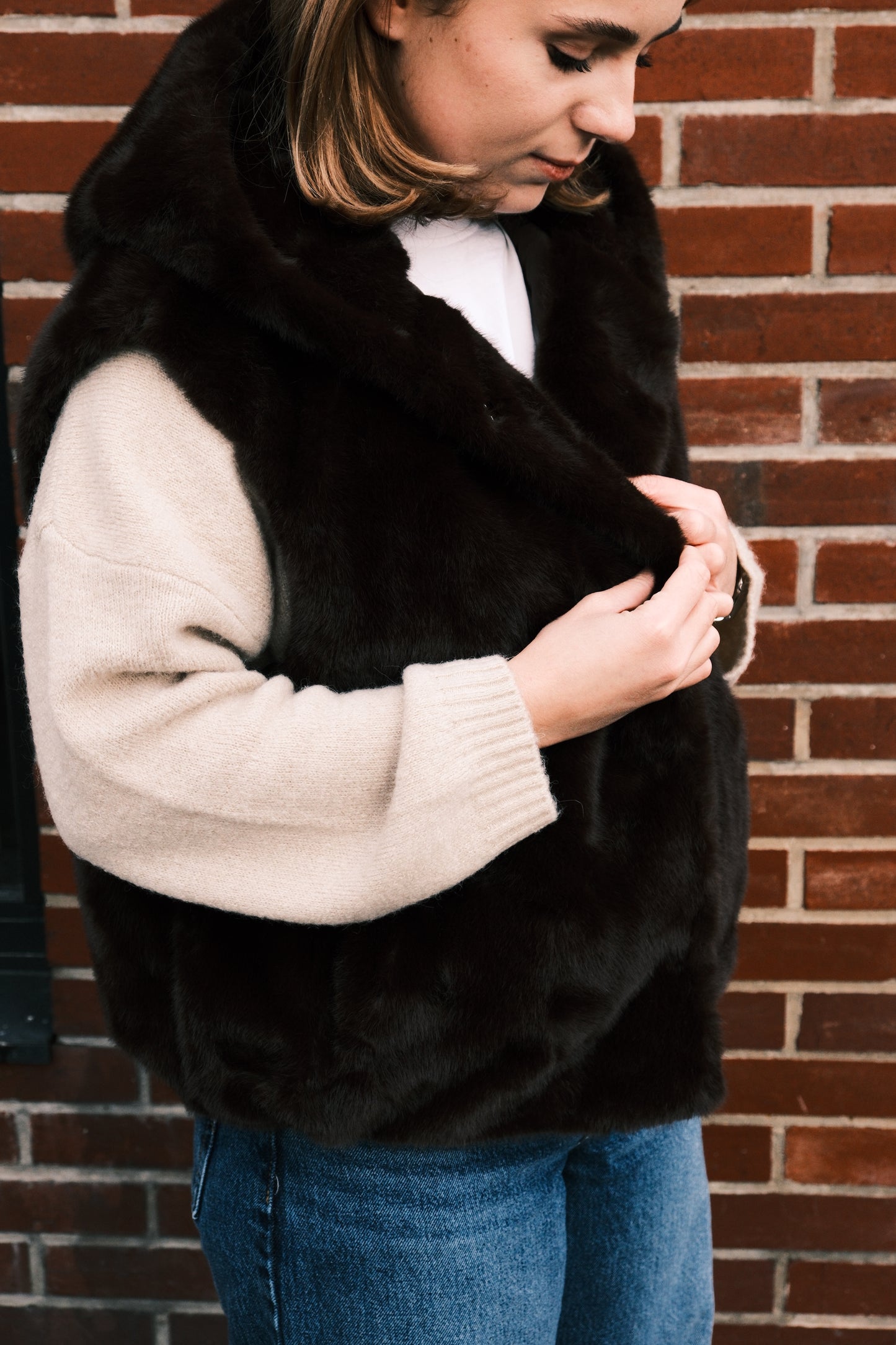 Fourrure sans manche