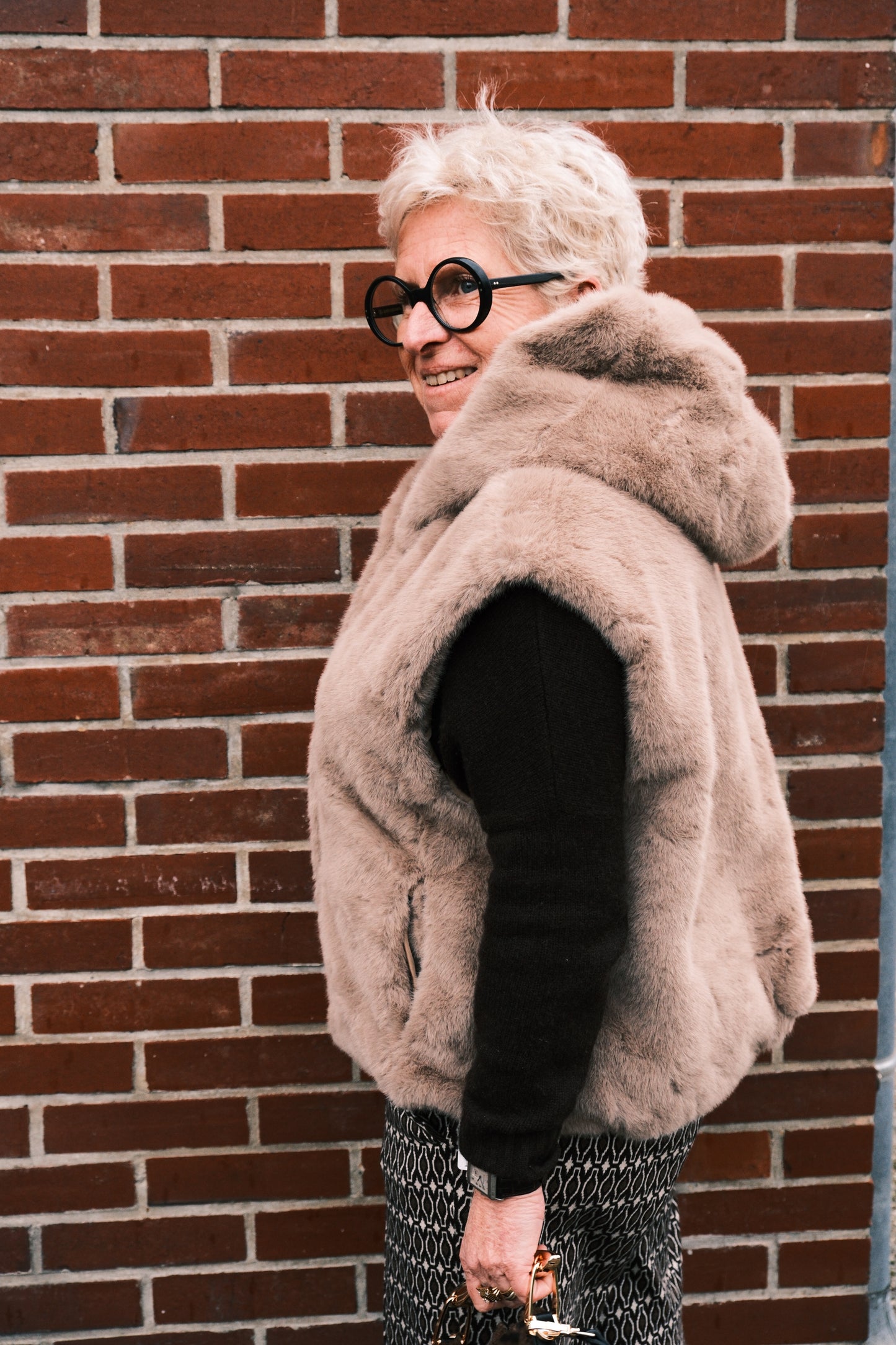 Fourrure sans manche