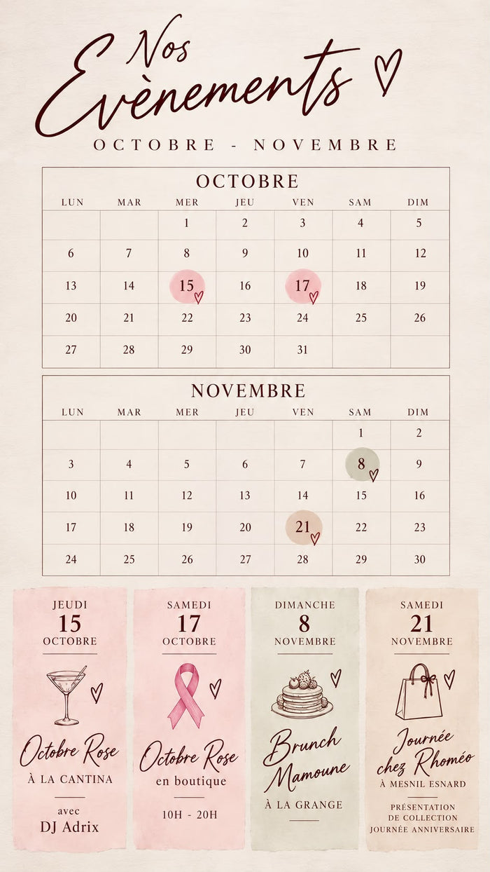 Calendrier des événements Mamoune d’octobre et novembre 2026