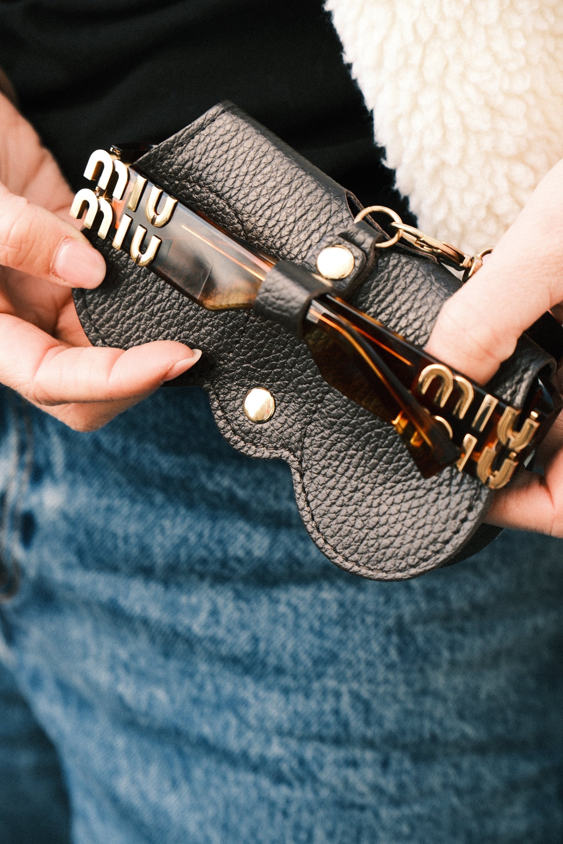 Étui à lunettes en cuir - Mamoune collection